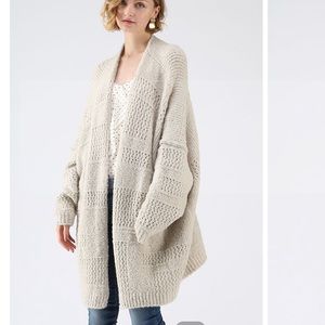 COZY MY HEART OPEN FLUFFY LONGLINE CARDIGAN